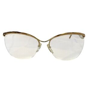 Vintage Logo Paris Half-Rimless‎ EYEGLASSES 1970's France FRAMES
